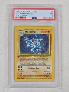 Machamp 9/102 Base Set 1st Edition Holo Rare Pokemon Card 1999 - PSA 7 NM 8/102 - Picture 1 of 4
