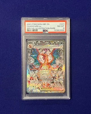PSA 8 Charizard ex #223 Obsidian Flames 2023 Pokemon - Image 1 of 3