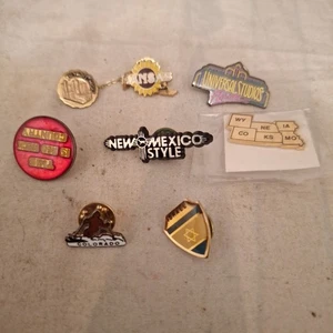 7 VINTAGE LAPEL / HAT PINS ALL DIFFERENT - Picture 1 of 4