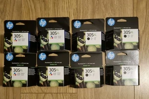 4 X HP 305XL Black & 4 X HP 305 XL Tri-Colour Ink Cartridges. - Photo 1/5