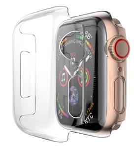 Étui pour Montre Apple (Séries 4,40mm) - Transparent Rigide Coque Écran Garde - Photo 1 sur 8