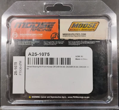 Kit de cojinete de rueda delantera Moose Racing 25-1075 Honda CR 125R 250R 500R - NUEVO Foto 1 de 3