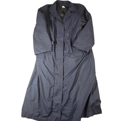 Abrigo de Colección Eddie Bauer Para Hombre Grande Azul Marino Gore-Tex Trinchera Hecho para Lluvia EE. UU. Años 90 Foto 1 de 4