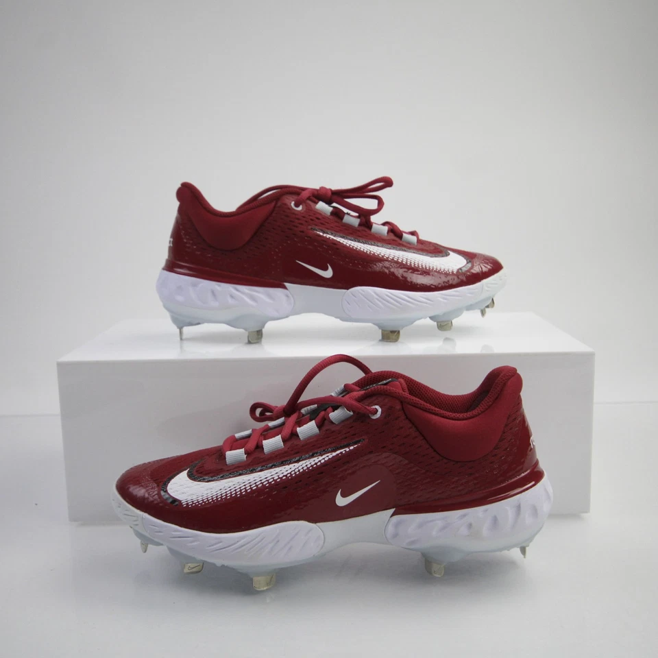 Chuteira de beisebol Nike Alpha Huarache masculina vermelha escura/branca nova sem caixa - Imagem 1 de 1