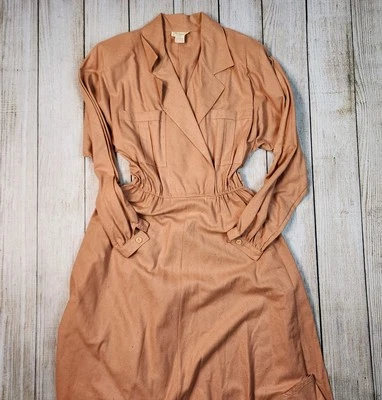 Vestido Camisa Vintage Naturelle Seda Cruda GEORGE GEORGIOU (L) | Western Boho Chic Foto 1 de 4