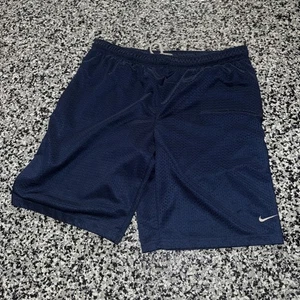 Vintage Nike Sportshorts grau Etikett blau Größe M (46) - Bild 1 von 3