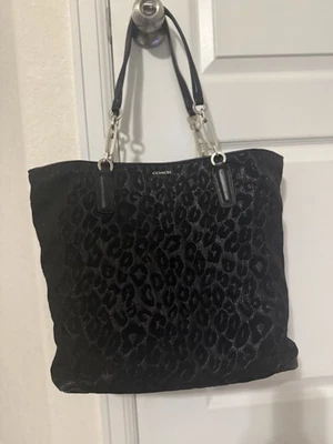 Bolso de tela Coach Madison chenilla ocelote Foto 1 de 4