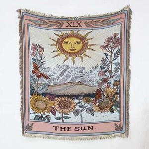 The Sun Woven Throw Blanket Picnic Blanket Sofa Covers 130 x 160 CM - Picture 1 of 5