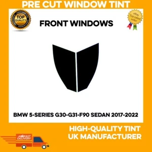 Pre Cut Window Tint 50% FRONT WINDOWS BMW 5-Series G30-G31-F90 Sedan 2017-2022 - Picture 1 of 4