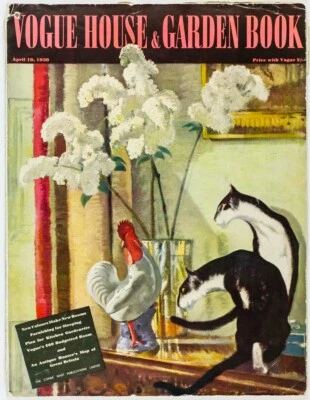 Zinkeisen DUNCAN MILLER Cats VOGUE House & Garden book April 1939 Marion Dorn UK - Image 1 of 4