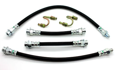 NEW Crown 6-PC Willys Jeep Brake Hose Kit / For 41-66 MB GPW CJ2 CJ3 M38 M38A1 - Image 1 of 4