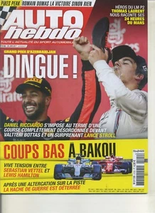 AUTO HEBDO Nr. 2120 28.06.2017 GP ASERBAIDSCHAN PIKES PEAK INDYCAR ROAD AMERICA - Bild 1 von 1