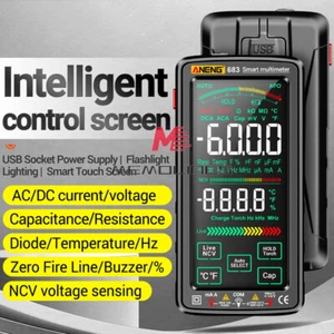 ANENG 683 682 681 Smart Digital Multimeter AC/DC Capacitance Meter Diode Tester - Picture 1 of 30