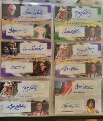 TOPPS STAR WARS MASTERWORK & HIGH TEK 2017 DUAL AUTOGRAPH CARDS  SELECTION - Image 1 of 2