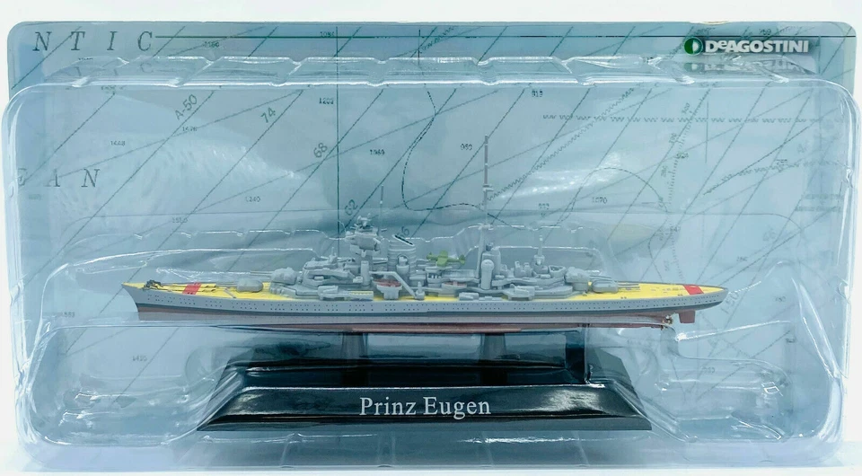  Navi da Guerra -Prinz Eugen- DeAgostini 1:1250 Die cast Metallo Plastica. - Immagine 1 di 1