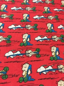 Vintage 2000 3/4 Yard Concord Cotton Peanuts, Snoopy, Linus Fabric - Picture 1 of 2