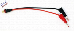 Deans T-Stecker 25 cm Ladekabel - 4 mm einziehbare Sicherheits-Kugelstecker - Bild 1 von 3