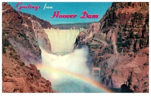 Vintage unbespostte Postkarte Gruß vom Hoover Dam  - Bild 1 von 2