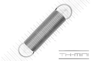 Zug-Feder 2,5mm Haken Öse 34,5x149mm 12,6kg Spiral Edel-stahl rostfrei Metall - Bild 1 von 1