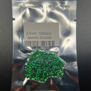 0.8~10.0mm Round Green Color AAAAA loose cz stone cubic zirconia stone