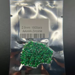 0,8~10,0 mm colore verde rotondo AAAAA sciolto cz pietra pietra zirconio cubico - Foto 1 di 5