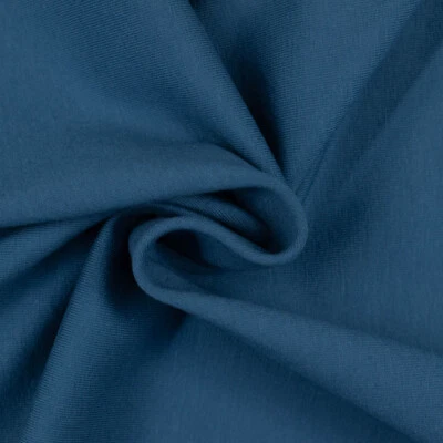 Jersey di cotone tinta unita blu jeans jersey, tinta unita (prezzo = 0,5 metri)