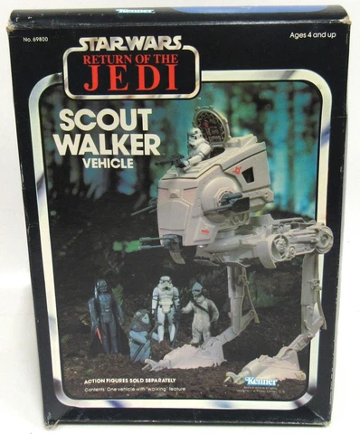 New In Open Box Vintage Kenner Star Wars ROTJ AT-ST Scout Walker 1983 Unused Cover
