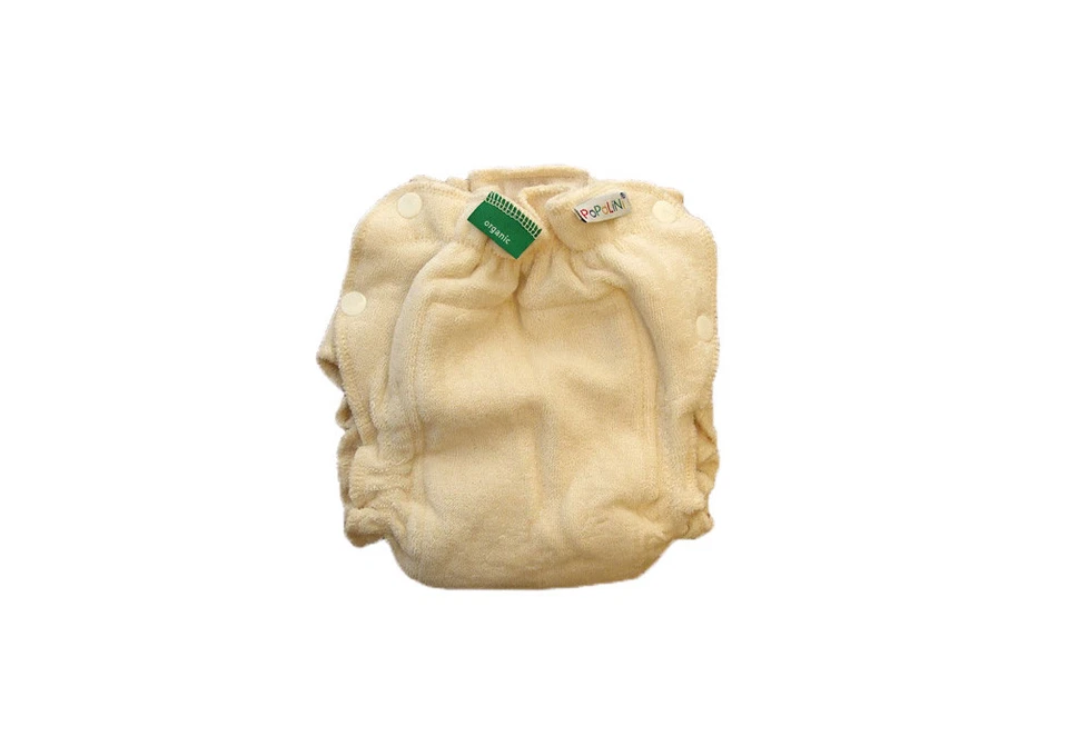POPOLINI Cloth Diaper 100% ORGANIC COTTON baby diapers nappy nappies buttons eco - Image 1 of 1