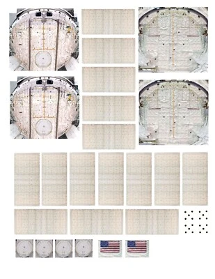 Shuttle Payload Bay Surface Detail Application Sets - 3 scales. two paper types - Image 1 of 4