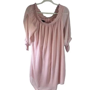 City Triangle Womens Pink Peekaboo Shoulders Top Size 1X - Picture 1 of 8