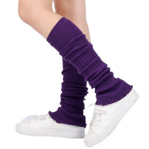 Womens Knit Crochet High Knee Leg Warmers Leggings Boot Socks Slouch Winter Warm