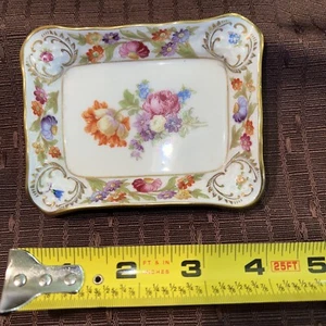 Schumann ARZBERG GERMANY Bavaria Dresdner Flowers Empress Trinket Dish - Picture 1 of 8