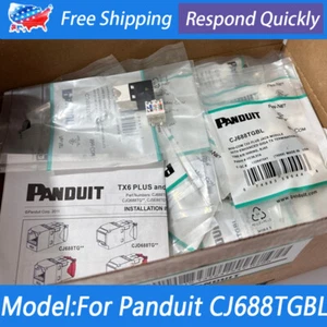 NEU Passend für Panduit Giga TX Cat6 Buchse Schwarz CJ688TGBL BOX VON 100. Kostenloser Versand - Bild 1 von 7