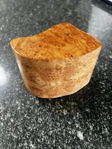Small Burl wood Lidded Jewelry Box 4x4 - Picture 1 of 12