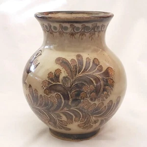 Arte Popular Cerámica Cerámica Pájaro y Floral Firmado Carlos Villanueva 67/8" Alto De Colección  - Imagen 1 de 8