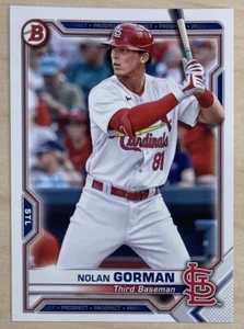 NOLAN GORMAN - 2021 Bowman Prospects Baseball #BP-90 - ST. LOUIS CARDINALS - Picture 1 of 2