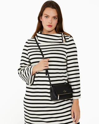Nuevo con etiquetas Bolso Bandolera Kate Spade Leila Mini Cremallera Cuero Negro Cartera KE487 Bolso de Regalo F Foto 1 de 4