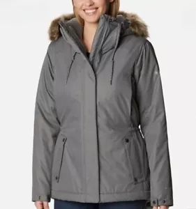 Columbia Women's Suttle Mountain II Insulated Hooded Jacket Faux Fur Size Small - Picture 1 of 7