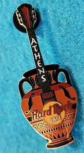GUITARRA JARRÓN TERRACOTA ROJO ÁNFORA GRIEGA ANTIGUA DE ATENAS Hard Rock Café PIN LE - Imagen 1 de 1