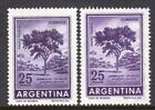 Argentina Scott # 702-03 VF Unused 1966 25 Peso Red Quebracho Tree Litho & Photo