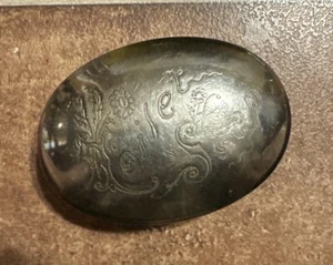 Antique Silver tone Engraved Soap Dish - Picture 1 of 7