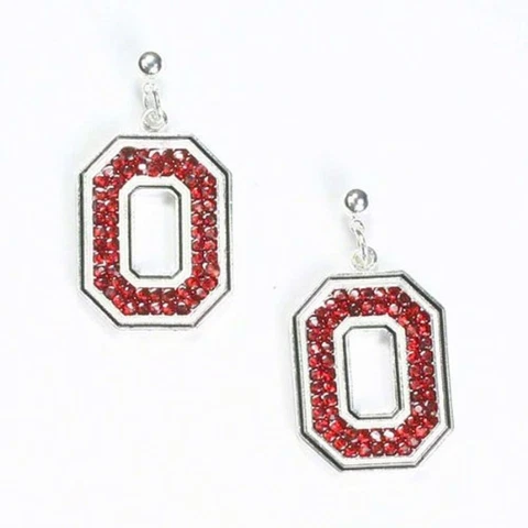 Ohio State Buckeyes Crystal Logo Earrings Cover