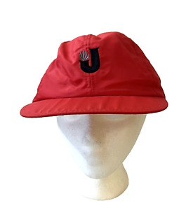 VINTAGE RED NYLON BASEBALL HAT CAP SNAPBACK