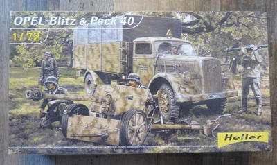 海勒欧宝 Blitz & Pack 40 1: 72 模型套件卡车大炮军事军队 — 第 1/2 张图片