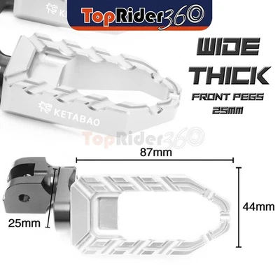 Clavijas delanteras BUZZ extendidas de titanio de 25 mm para Triumph Street Triple RX 15-18 Foto 1 de 4