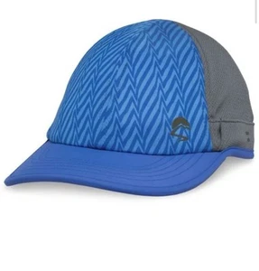 SUNDAY AFTERNOONS UPF50+ UV Shield Cool Cap Tonal Blue Electric Stripe Hat Os - Picture 1 of 5