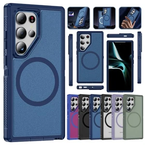 For Samsung Galaxy S25 25 Ultra Magnetic Shockproof Heavy Duty Rugged Phone Case - Picture 1 of 55