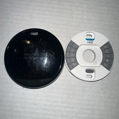 Google Nest 3rd Gen Learning Thermostat E360129 A0013 w/ Wiring Base *Tested* - Image 1 of 4