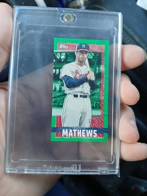 2023 Topps Rip - Mini Eddie Mathews #MRIP-EM Green /15 - Image 1 of 2