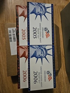 2005 & 2006 Silver And Clad Proof Sets. Brand New Never Been Opened. 10 Coin Set - Picture 1 of 3